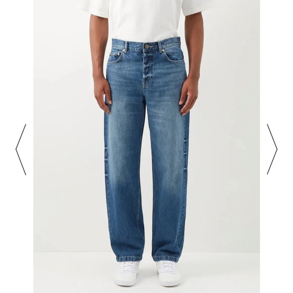 Raey Line Organic-cotton Straight leg Jeans Mens size 34 - Picture 2 of 11